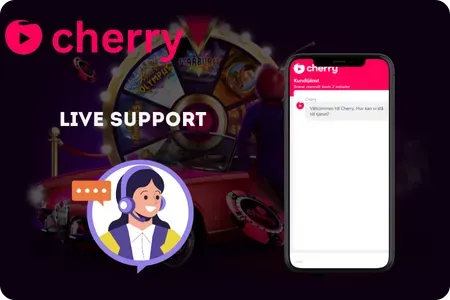 Kundsupport i realtid Cherry Casino