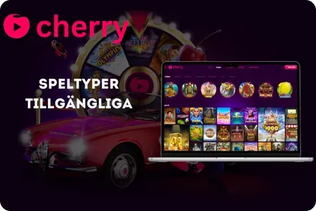 Tillgängliga spelkategorier på Cherry Casino